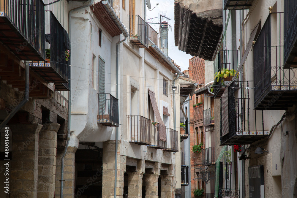 Facades in Blasco d'Alago Street, Morella