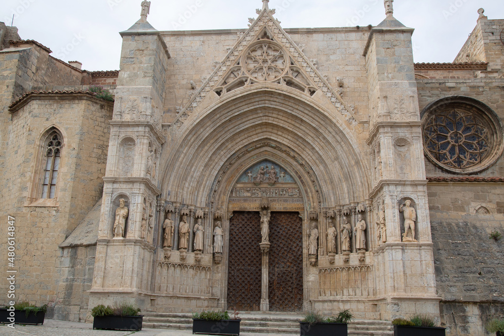 Main Entrance of St Mary Church Facade, Morella