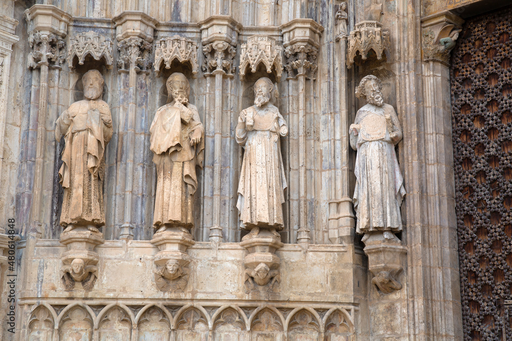 Saints on St Mary Church Facade, Morella