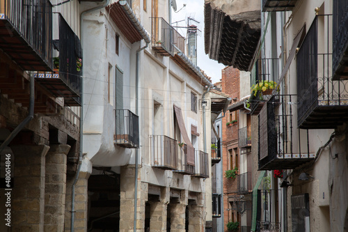 Fototapeta Naklejka Na Ścianę i Meble -  Facades in Blasco d'Alago Street, Morella