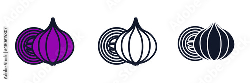 onion vegetable icon symbol template for graphic and web design collection logo vector illustration