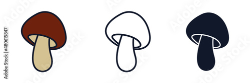 mushroom vegetable icon symbol template for graphic and web design collection logo vector illustration