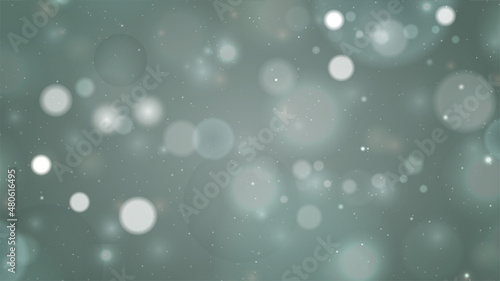  Vector bokeh background. Festive defocused white lights. Abstract blurred illustration.