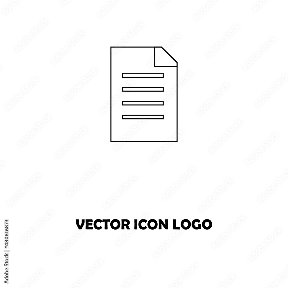 Document vector icon. Illustration isolated for graphic and web design. Document vector icon. Illustration isolated for graphic and web design.