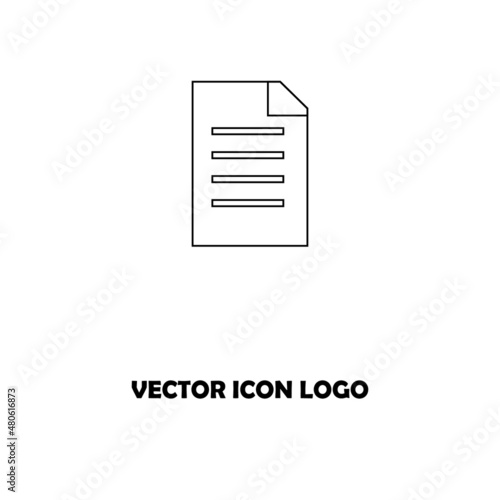 Document vector icon. Illustration isolated for graphic and web design. © Huseyn