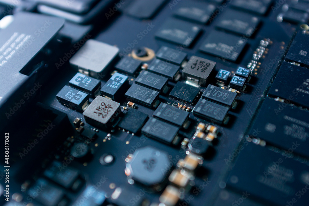 close up of computer circuit board. close up of electronic board background for tech presentation. close up of computer circuit board. close up of electronic board background for tech presentation.