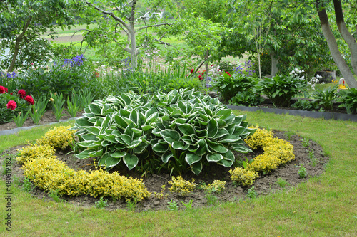 Landscaping in the garden, park, square, recreation area, memorable places.