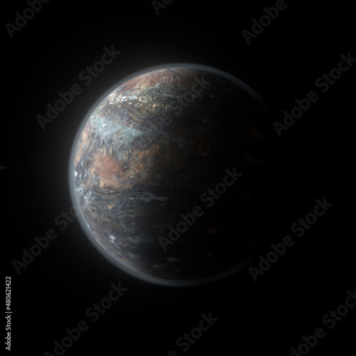 Fototapeta Naklejka Na Ścianę i Meble -  Scifi Wüsten Planet
