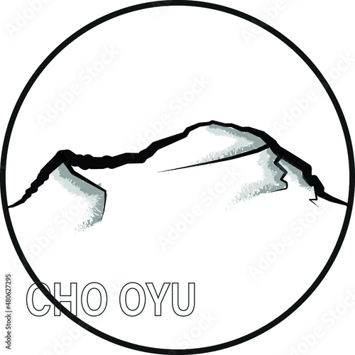 silhouette of a mountain cho oyu