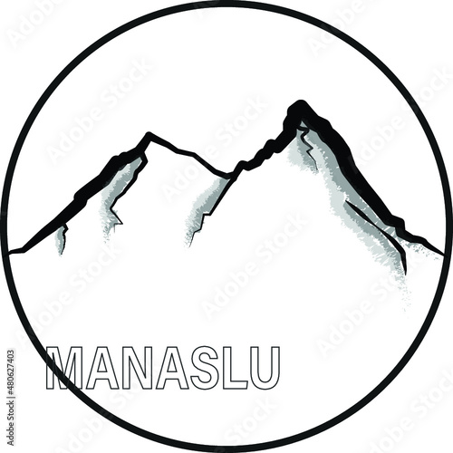silhouette of a mountain Manaslu