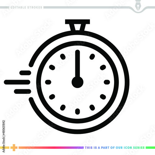 Line icon for rapid recovery illustrations with editable strokes. This vector graphic has customizable stroke width.