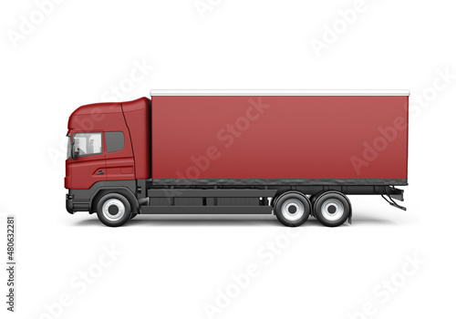 3d rendering mock up truck