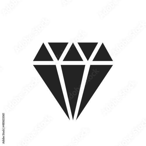 diamond icon. jewelry, gemstone and romantic symbol. vector element for valentines design