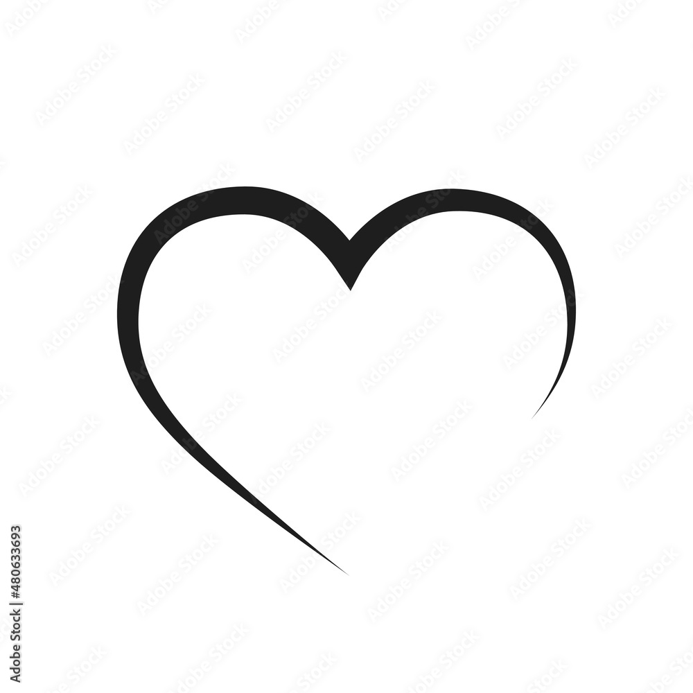 decorative line heart. love and romantic symbol. element for valentine's day design decorative line heart. love and romantic symbol. element for valentine's day design