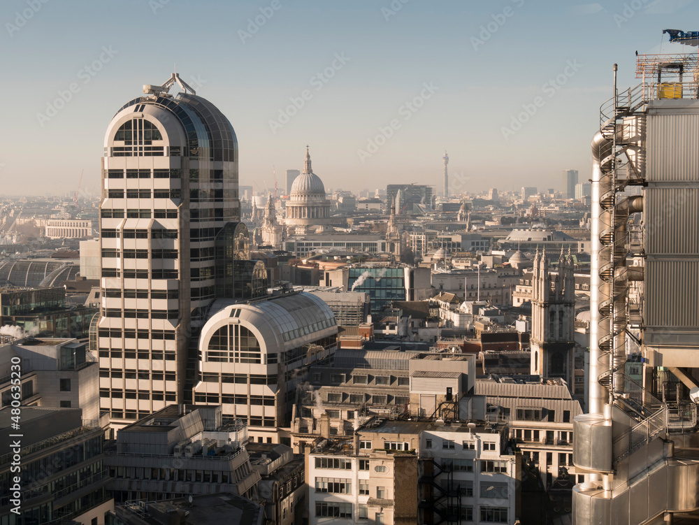 UK, England, London, St Pauls cathedral cityscape
