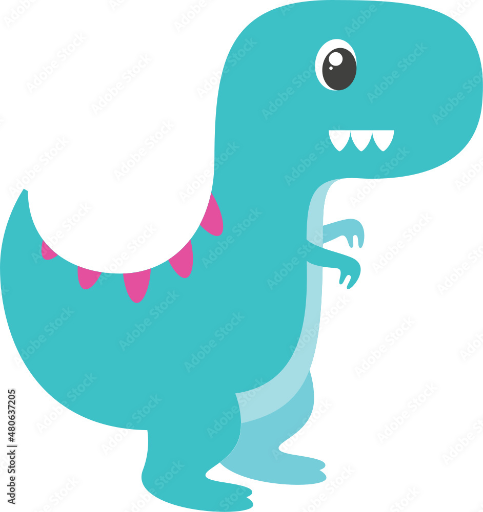 Fototapeta premium Blue and Pink Dinosaur