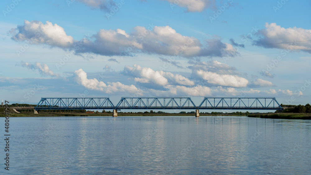 Iron bridge over the river
