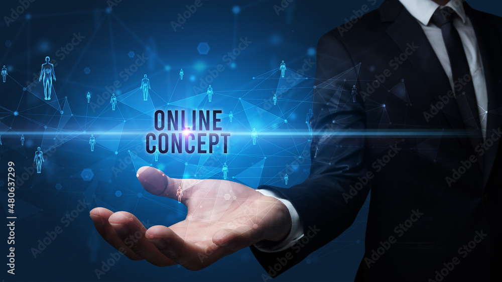 Hand holding social media related inscription Hand holding social media related inscription