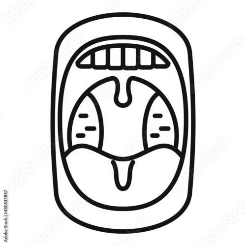 Mouth disease icon outline vector. Bacterial anatomy