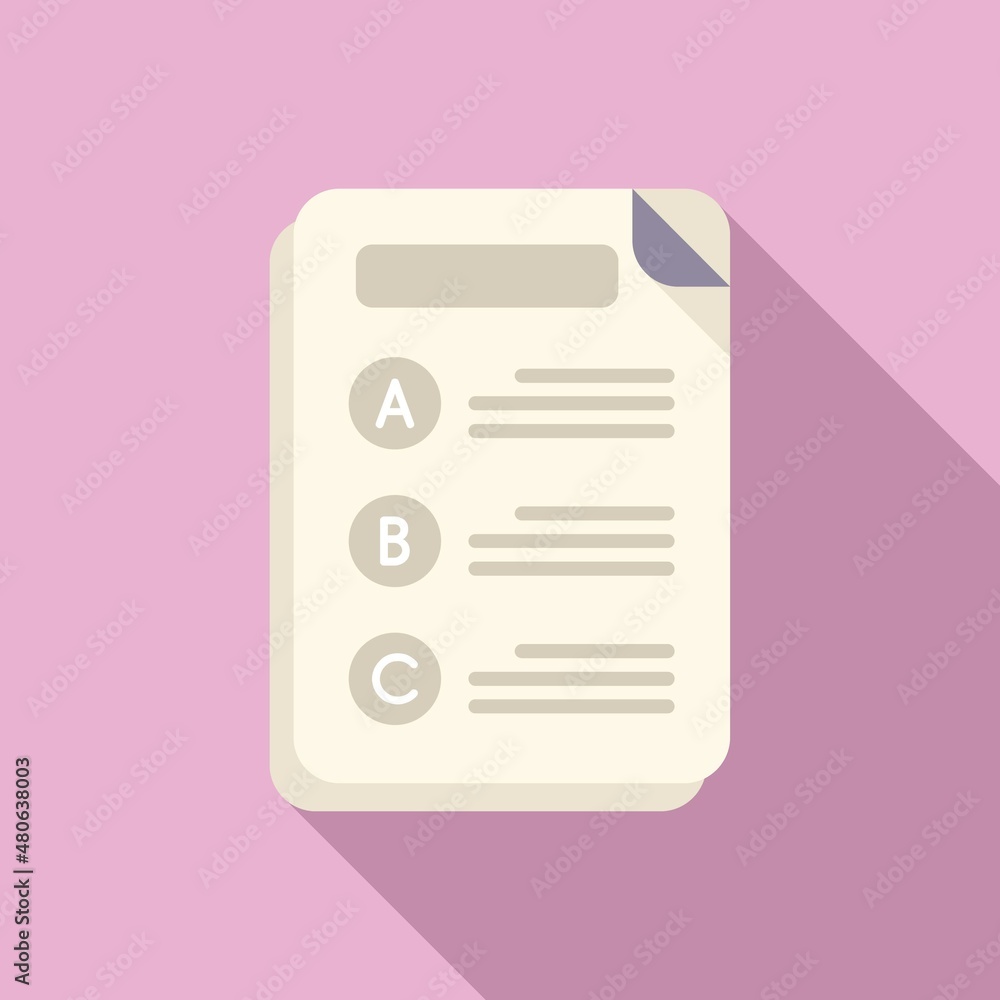 Final exam icon flat vector. Academic study Final exam icon flat vector. Academic study