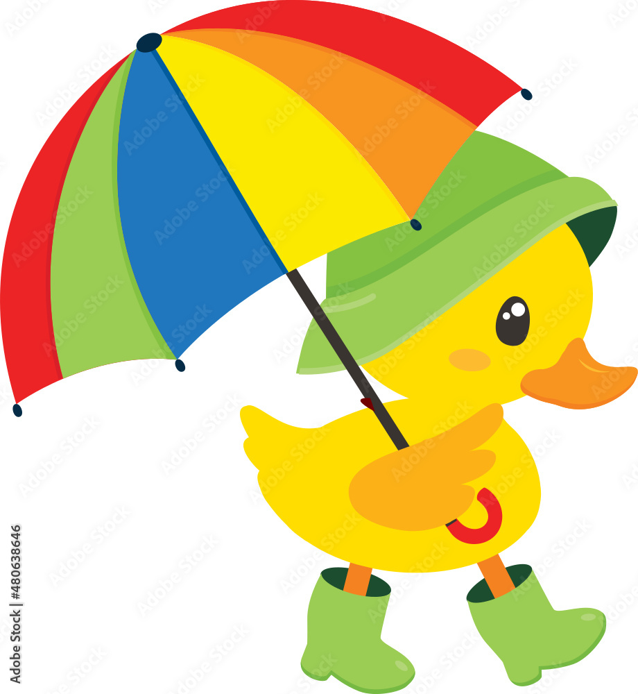 Clipart Duck With Umbrella