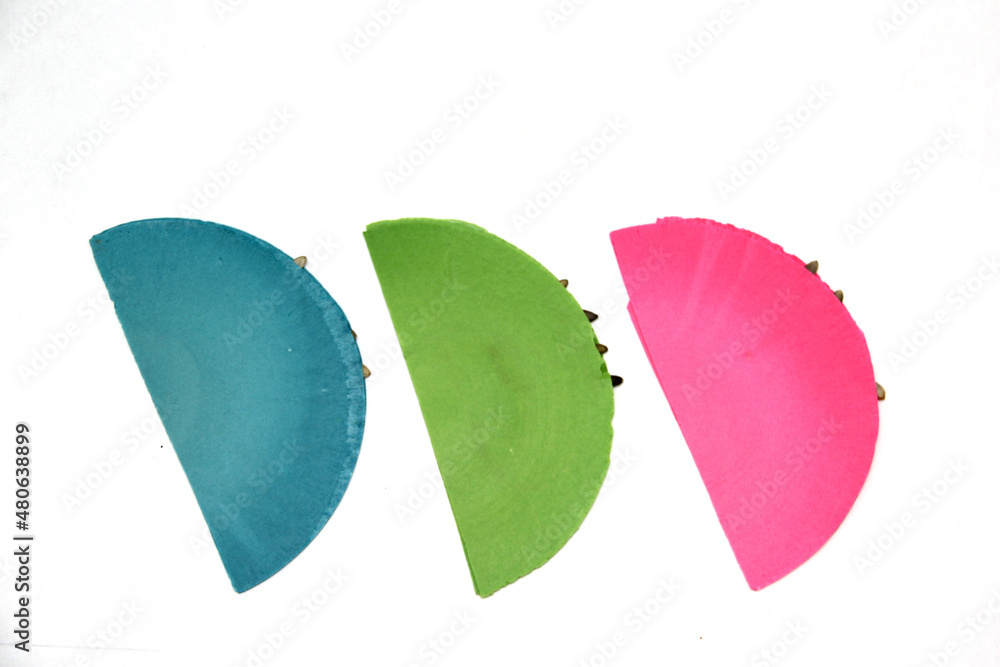 Typical Mexican sweet Pepitorias that are wafers of many colors like