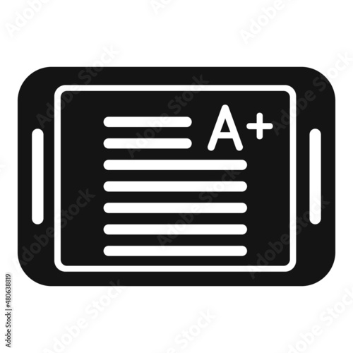 Final exam icon simple vector. Study book