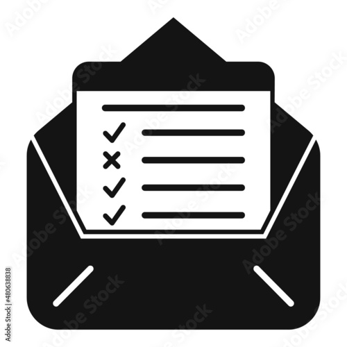 Mail exam icon simple vector. Final study