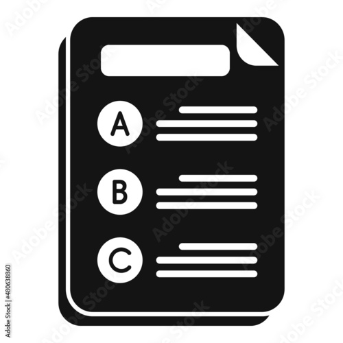 Final exam icon simple vector. Academic study