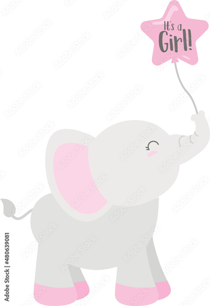 Baby Shower Elephant Pink Girl Baby Shower Elephant Pink Girl