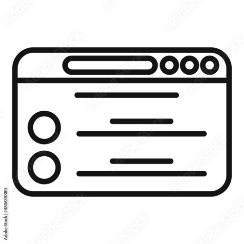Website exam icon outline vector. Work test