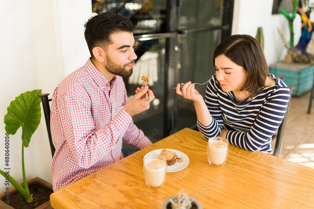 Beautiful woman going on a date with a man Beautiful woman going on a date with a man