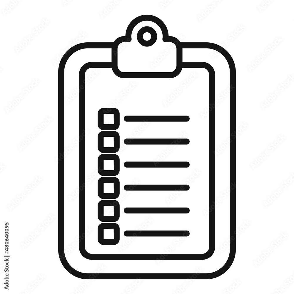 Test clipboard icon outline vector. Final book Test clipboard icon outline vector. Final book
