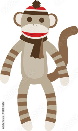 Sock Monkey Knit Puppet