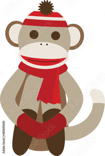 Sock Monkey Knit Puppet