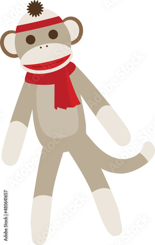 Sock Monkey Knit Puppet