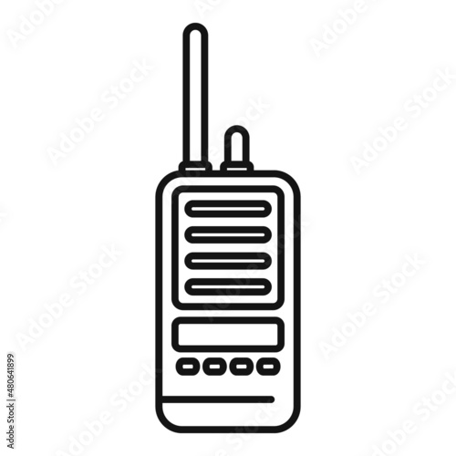Rescue walkie talkie icon outline vector. Radio transceiver Fototapet