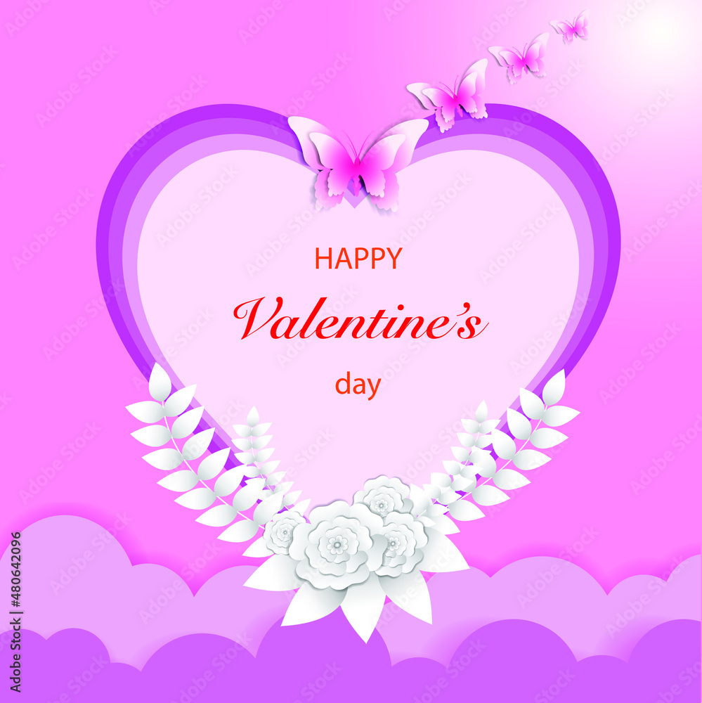 pink background with heart