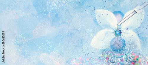 Foto The elixir of life. Watercolor design element
