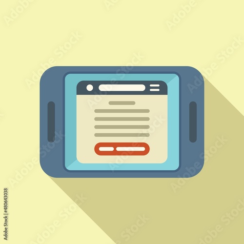 Fee subscription icon flat vector. Model service