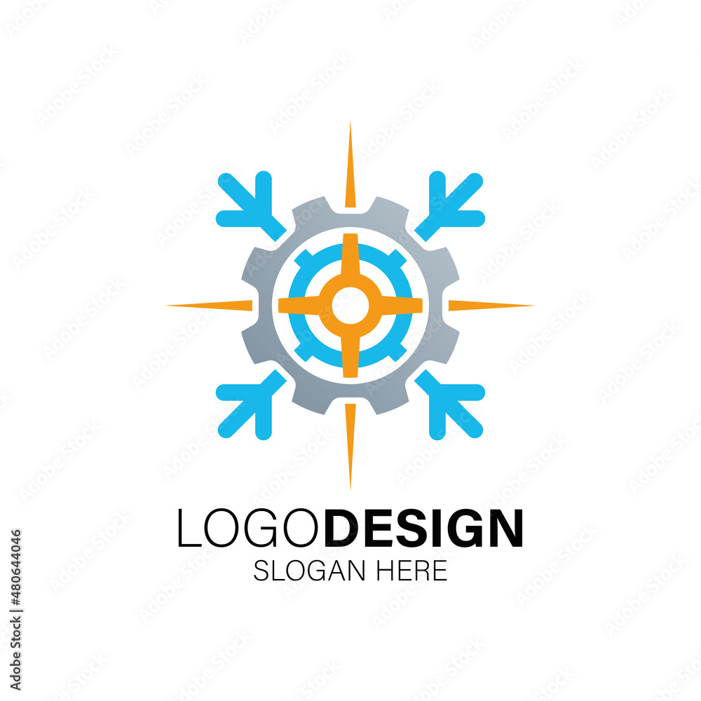 Air conditioning repair and service Logo design Air conditioning repair and service Logo design