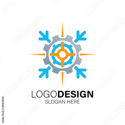 Air conditioning repair and service Logo design