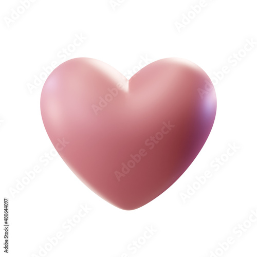 3d render illustration of  red heart (ID: 480644097)