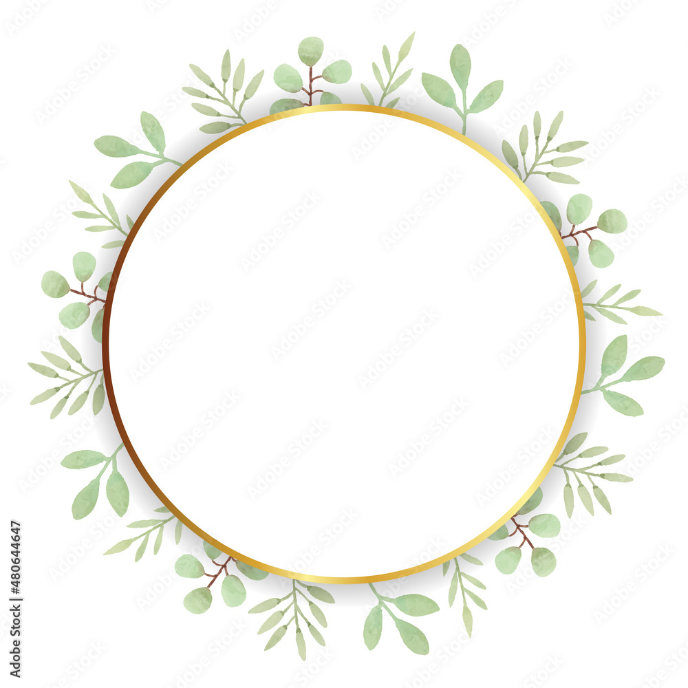 Beautiful leaves circle border Beautiful leaves circle border