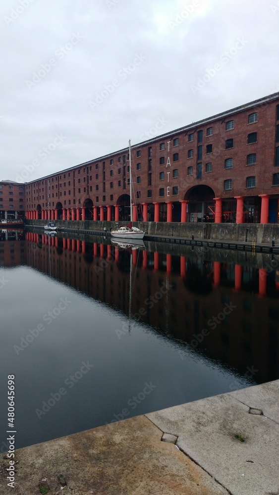 The docks in Liverpool England