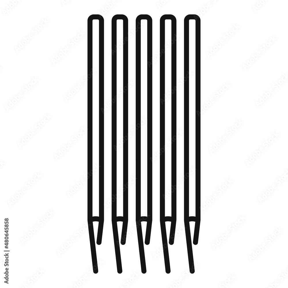 Wood toothpick icon outline vector. Pick stick Wood toothpick icon outline vector. Pick stick
