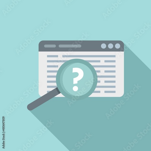 Request icon flat vector. Online form