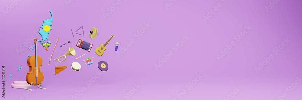 3d rendering of musical instrument usage and interest in Palau 3d rendering of musical instrument usage and interest in Palau
