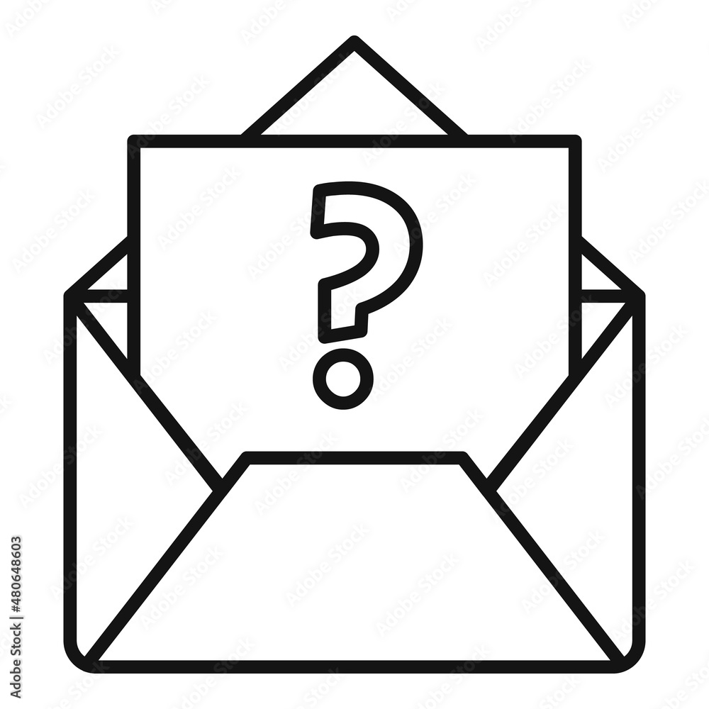 Mail request icon outline vector. Online form Mail request icon outline vector. Online form