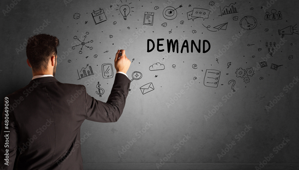 businessman drawing a creative idea sketch businessman drawing a creative idea sketch